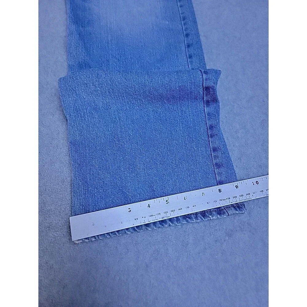 American Eagle Jeans Mens‎ 34x34 (36x33) Baggy Straight Blue Distressed Mid Rise